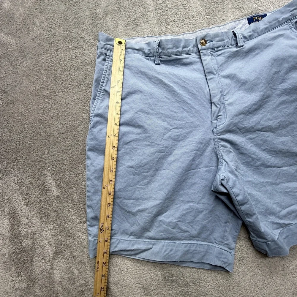 Polo Ralph Lauren Shorts Mens 40 Blue Chino Stretch Pockets 9 Inseam Classic Fit